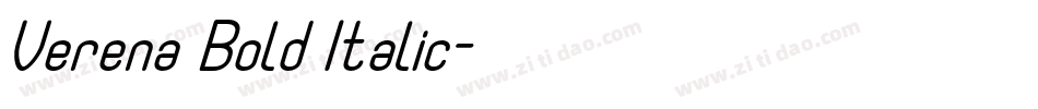 Verena Bold Italic字体转换
